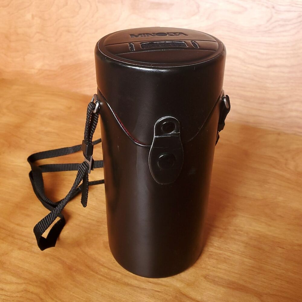 Minolta LH-1037 Lens Case w/ Strap Japan 7.75" Tall x 3" Wide